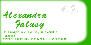 alexandra falusy business card